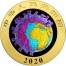 China BIOLOGICAL WEAPON COVID-19 series CORONAVIRUS CHINESE PANDA ¥10 Yuan Silver coin 2020 Gold plated 30 grams